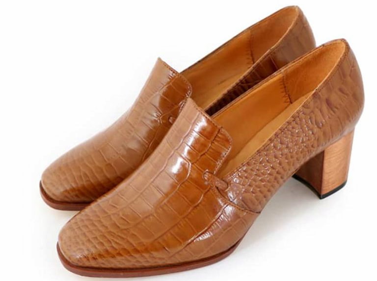 فروش کفش چرم پاشنه چوبی + قیمت خرید به صرفه